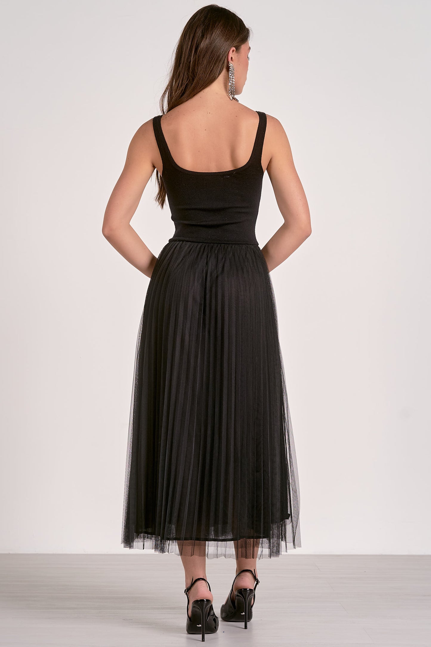 Elan Mai Tank & Tulle Dress