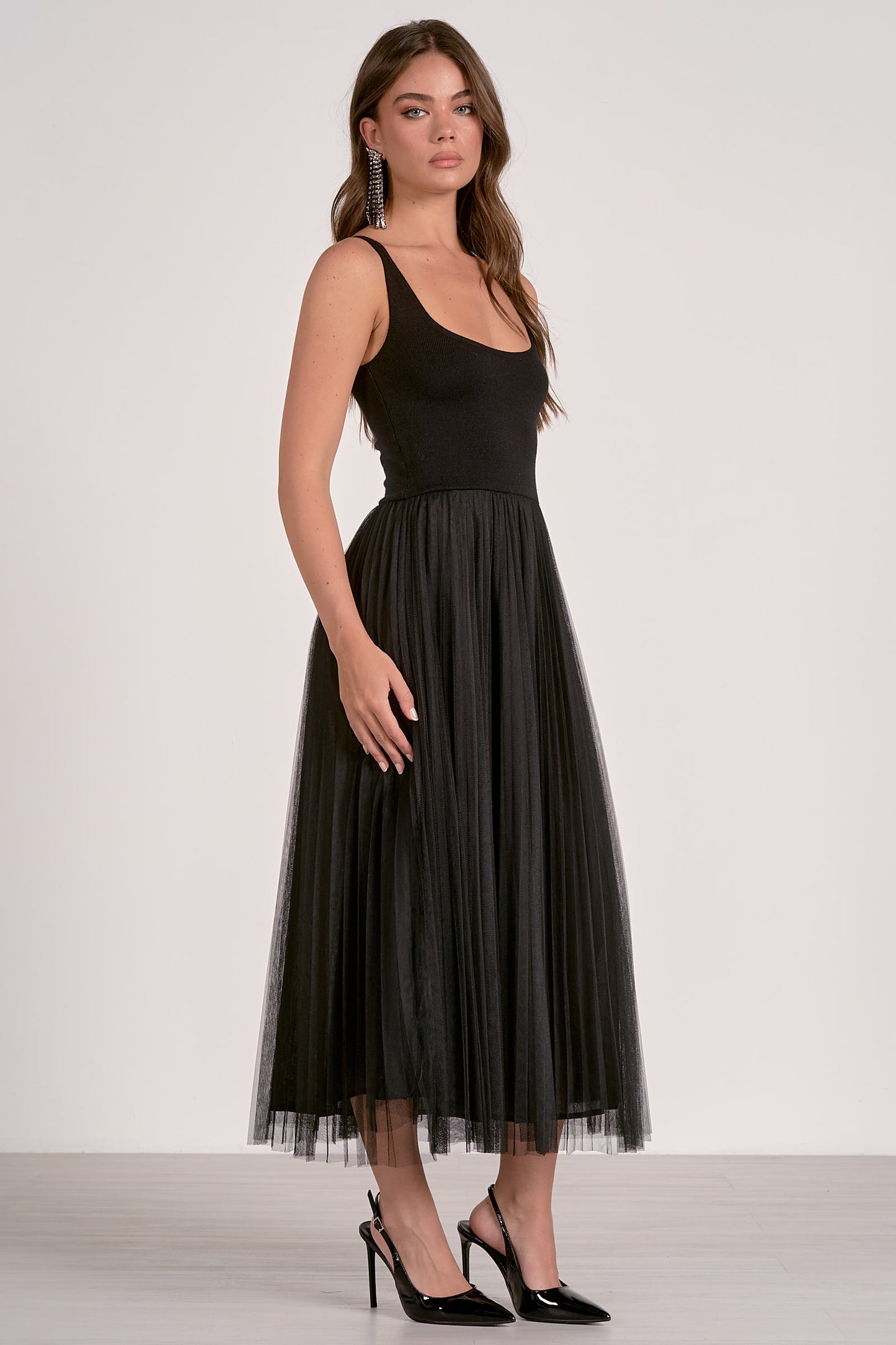 Elan Mai Tank & Tulle Dress