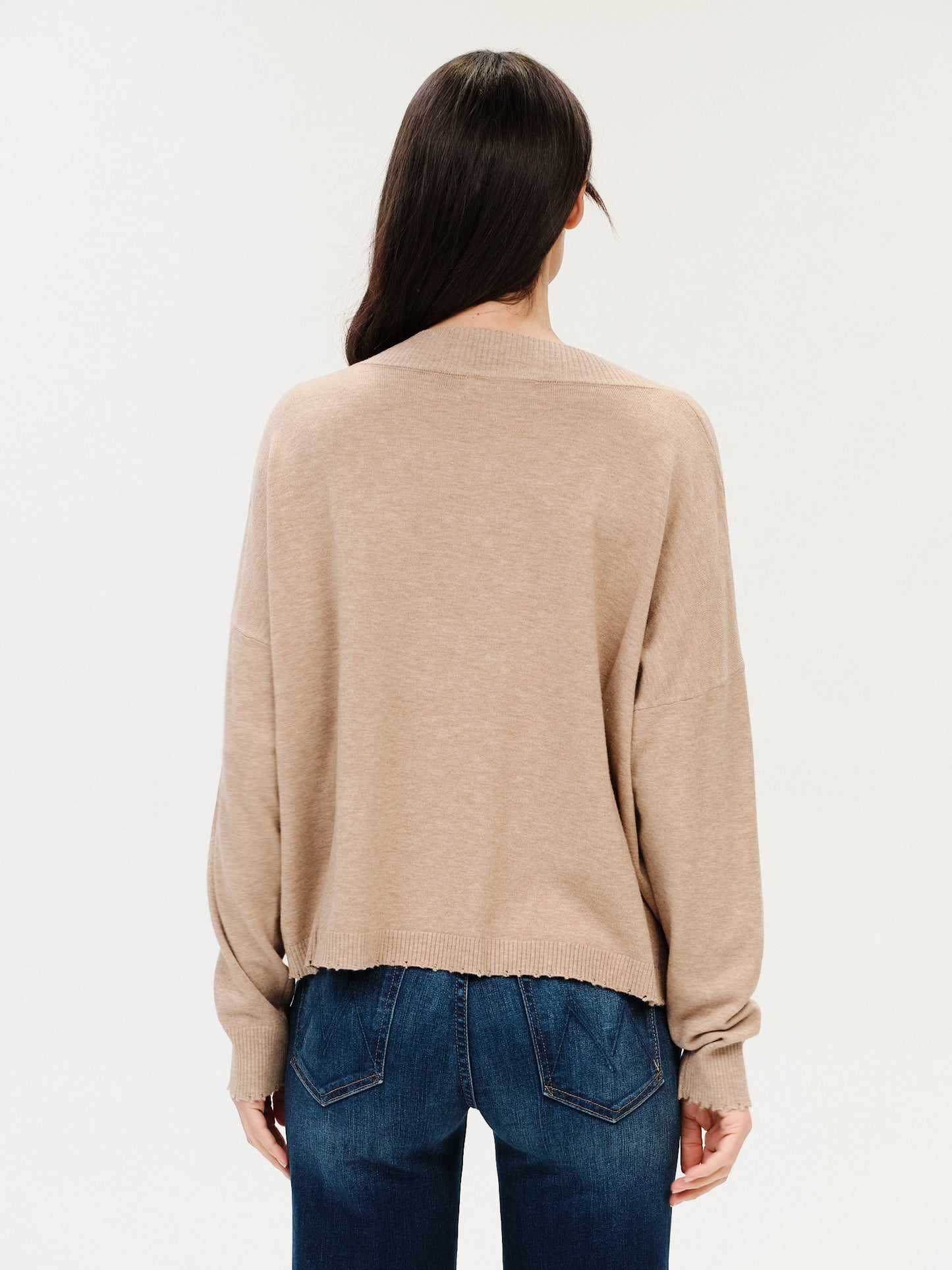 Six Fifty Geneva Frayed Trim Sweater