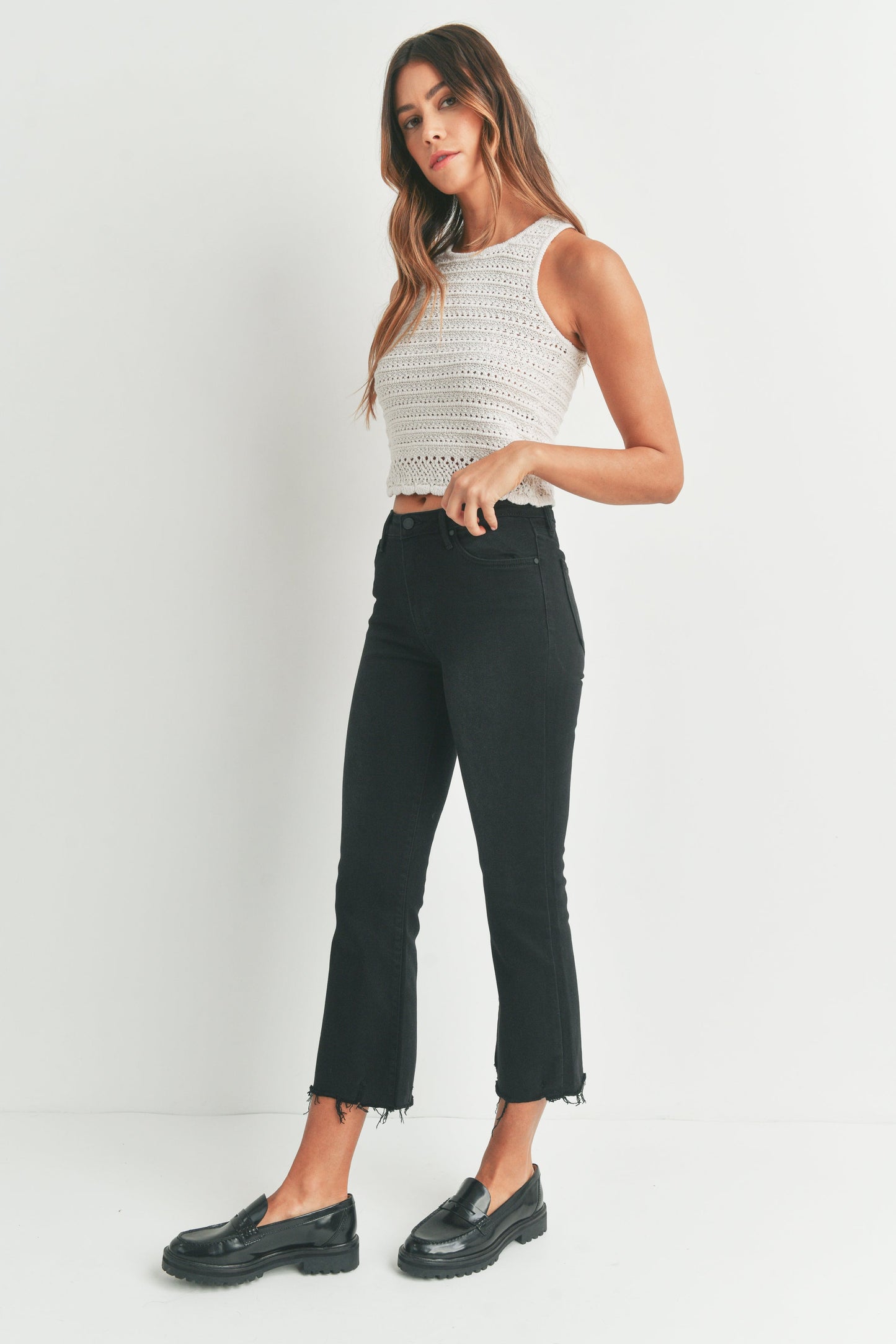 Just Black Nantucket Crop Flare Jeans