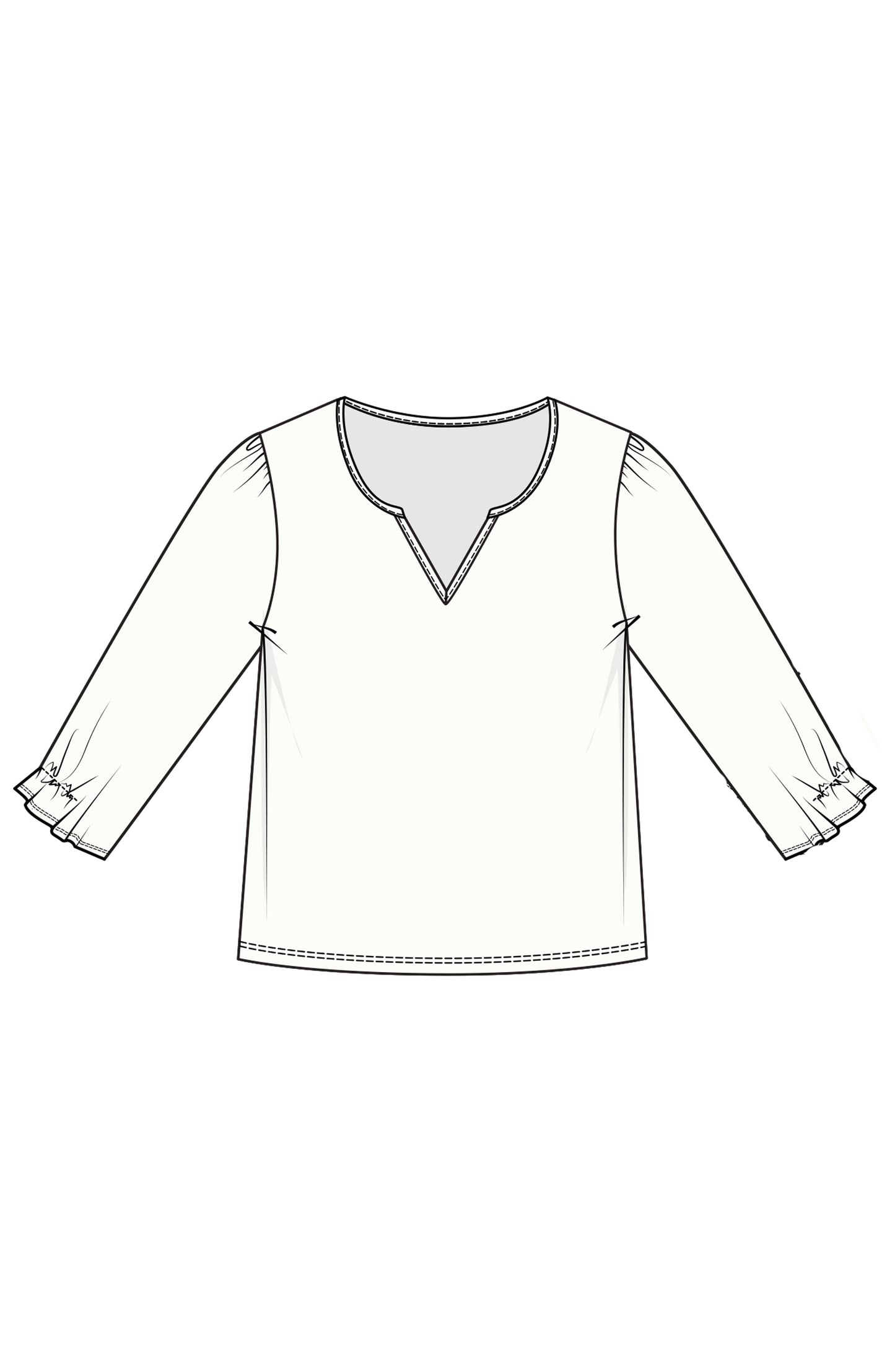 Liverpool Elbow Notch Knit Top