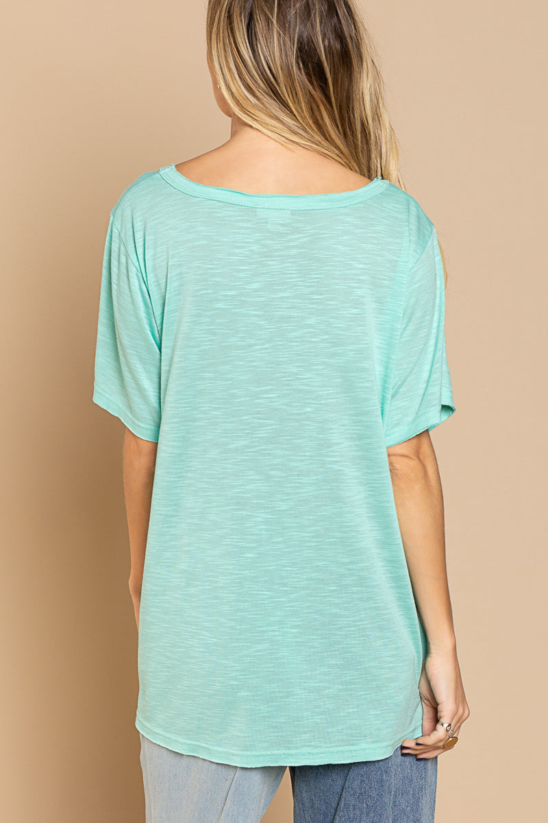POL Favorite Slub V Neck Tee