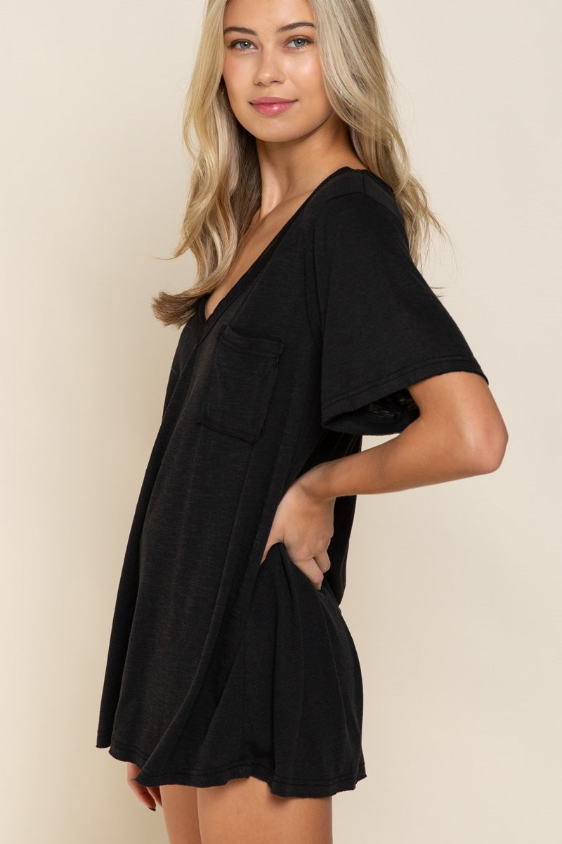POL Favorite Slub V Neck Tee