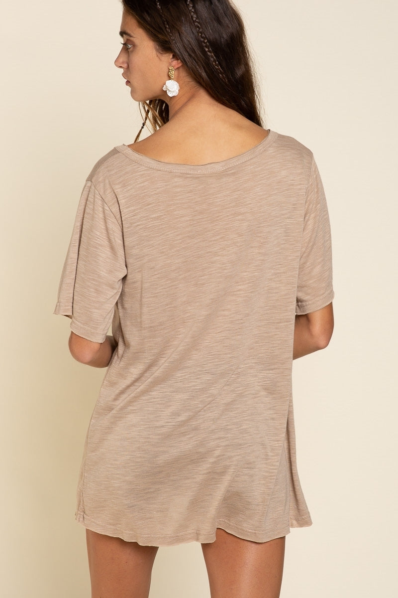 POL Favorite Slub V Neck Tee