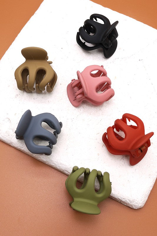 Matte Mushroom Mini Hair Clips