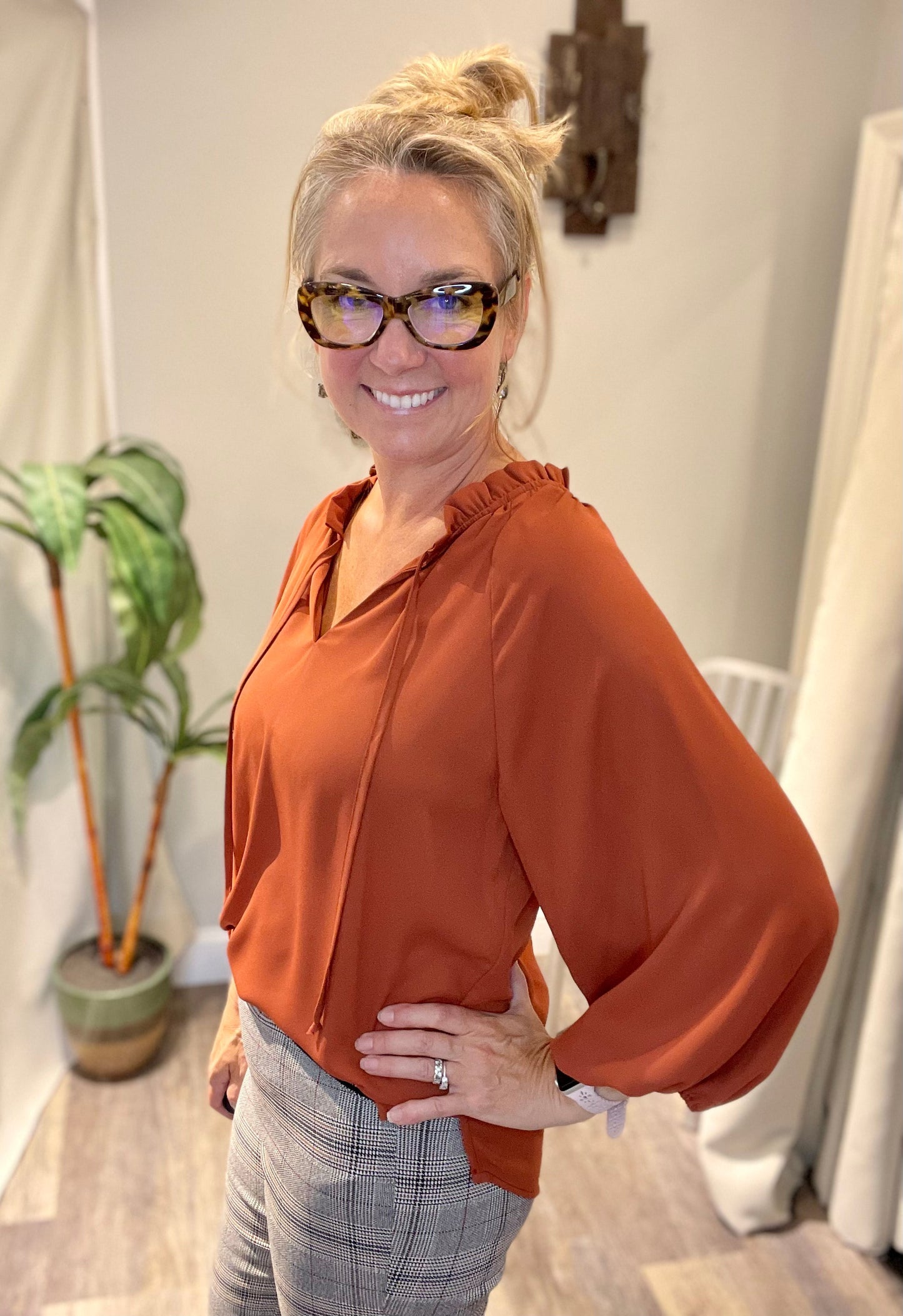 Veronica M Pretty Pleated Top