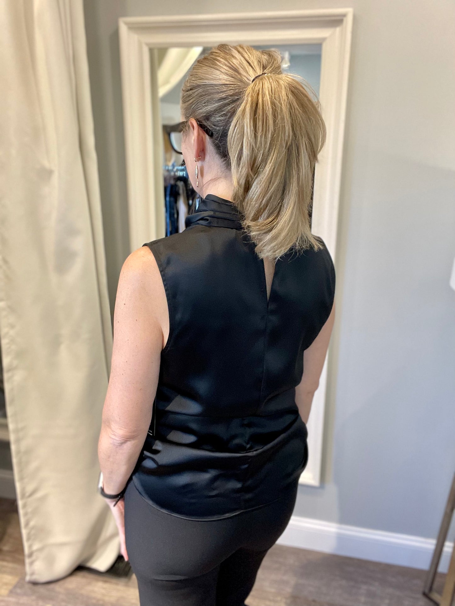 Posh Couture Drape Neck Top