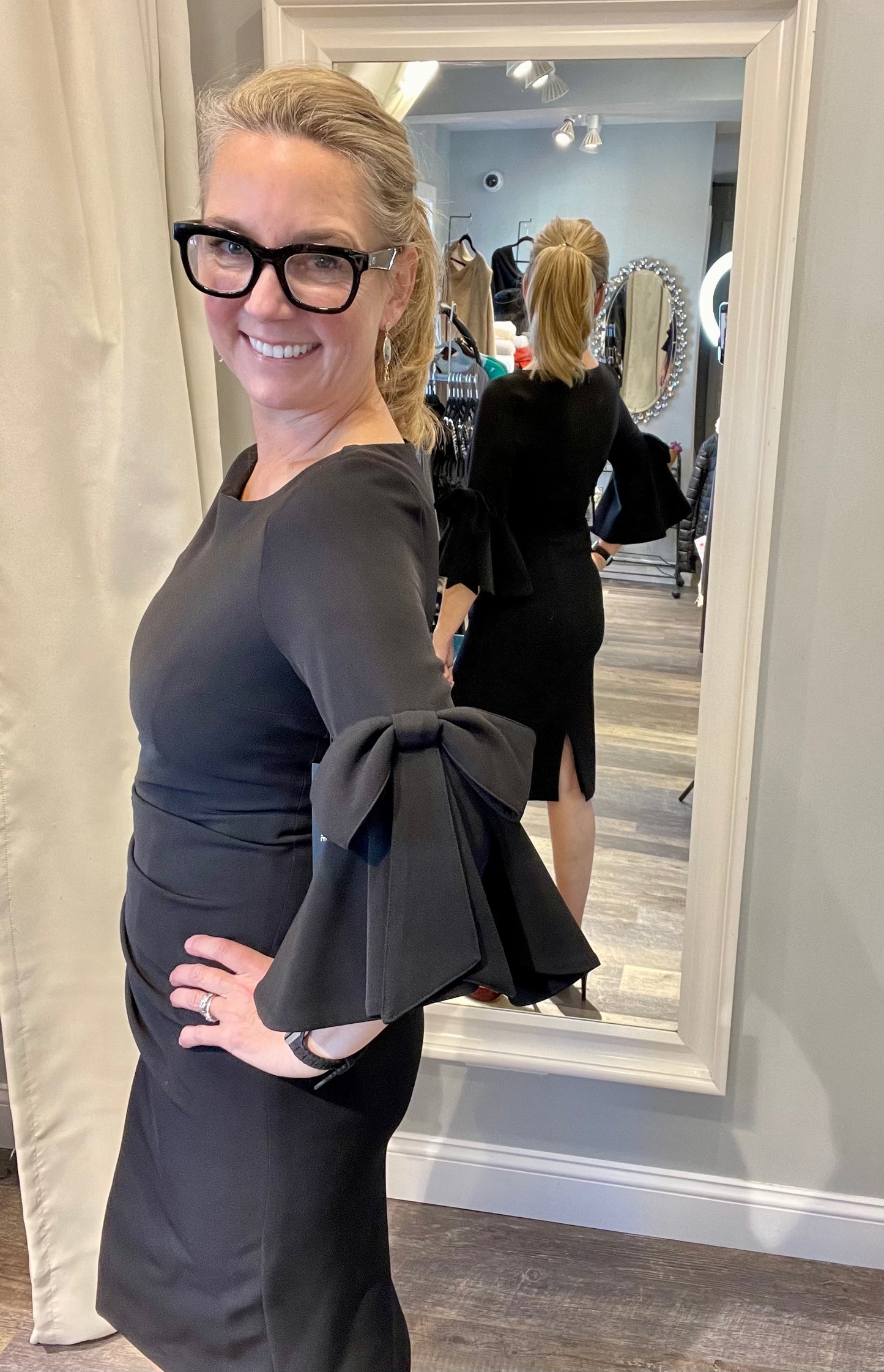 Posh Couture Bell Sleeve Cocktail Dress - MEDIUM