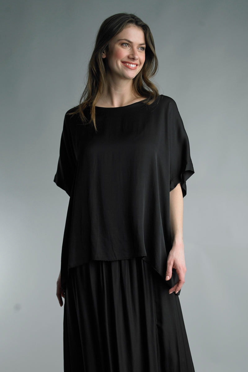 Tempo Paris Silk Short Sleeve Top