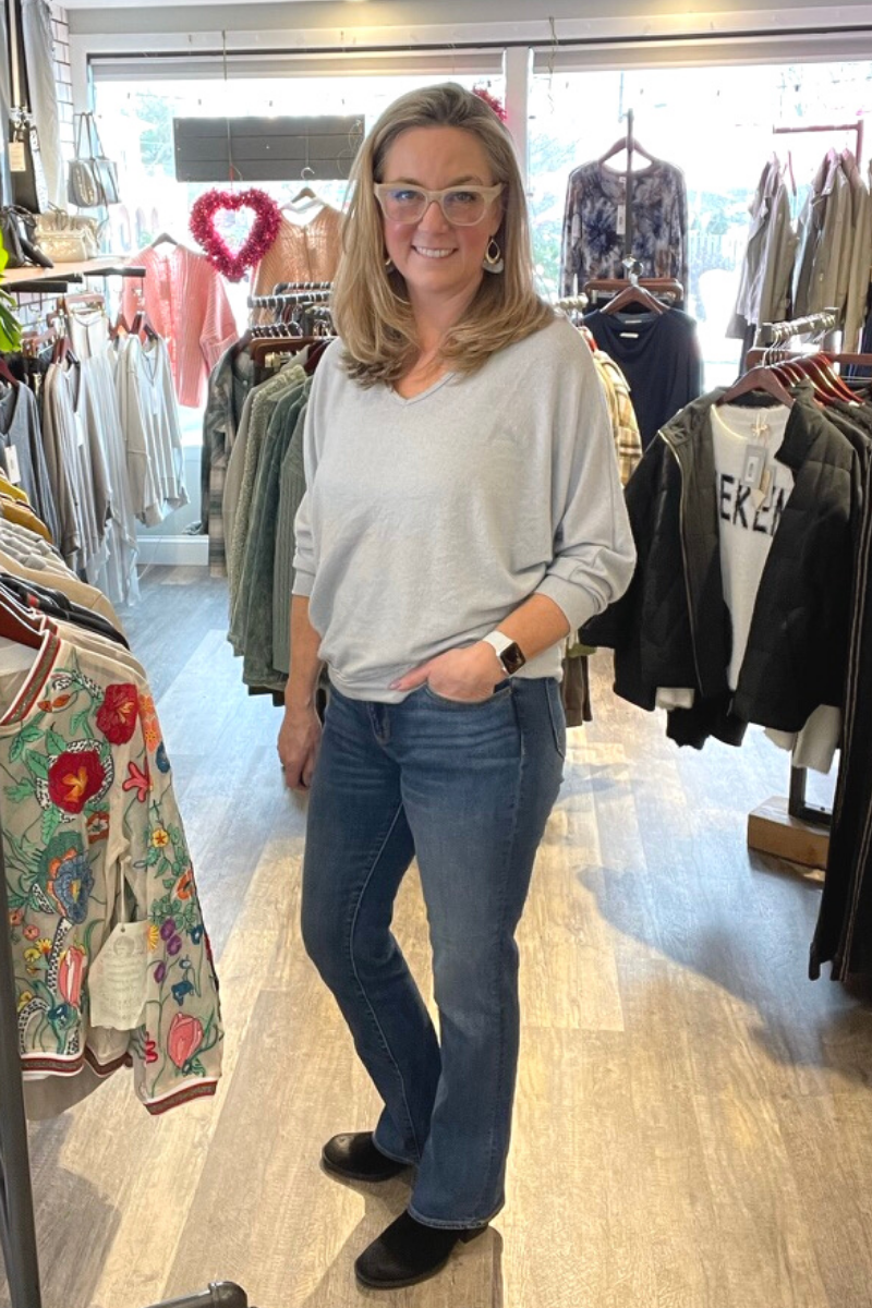Tempo Paris Softest Grey Italian Oversized Sweater