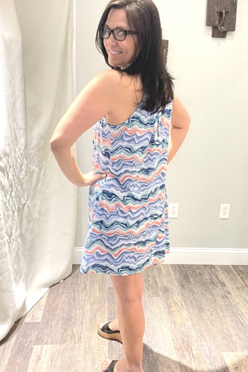 Veronica M Laguna Ity Halter Dress - LARGE