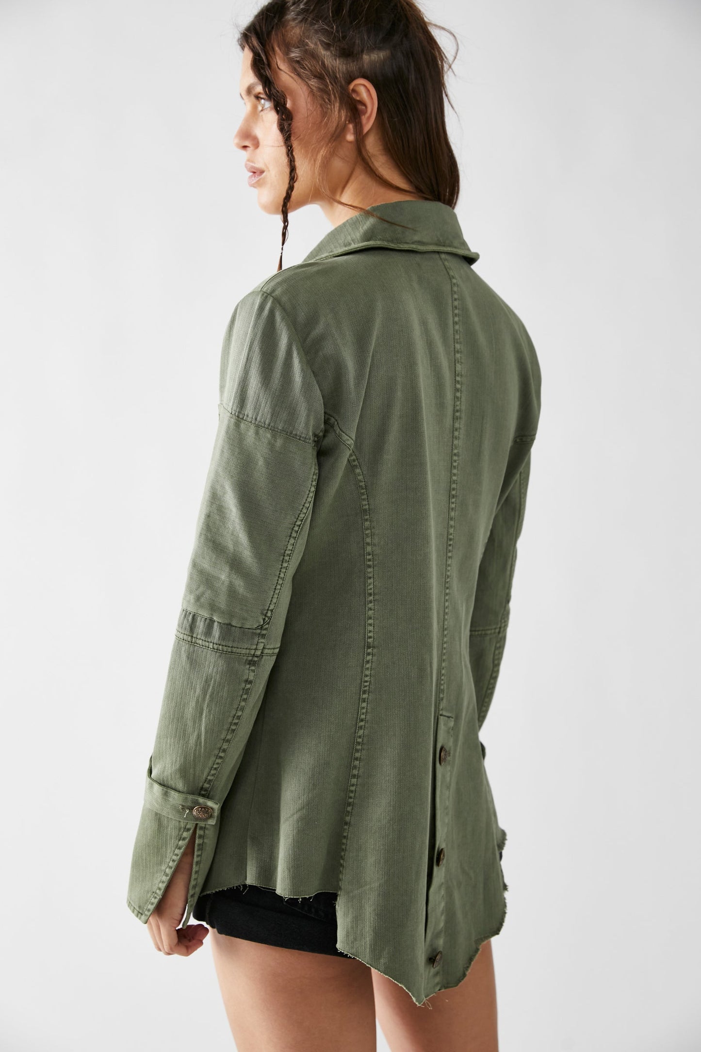 Free People Harlow Army Green Blazer