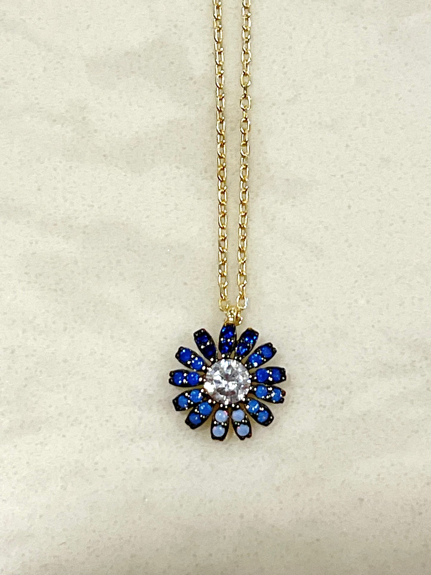 Sterling Silver Tiny Flower Pendant Necklace