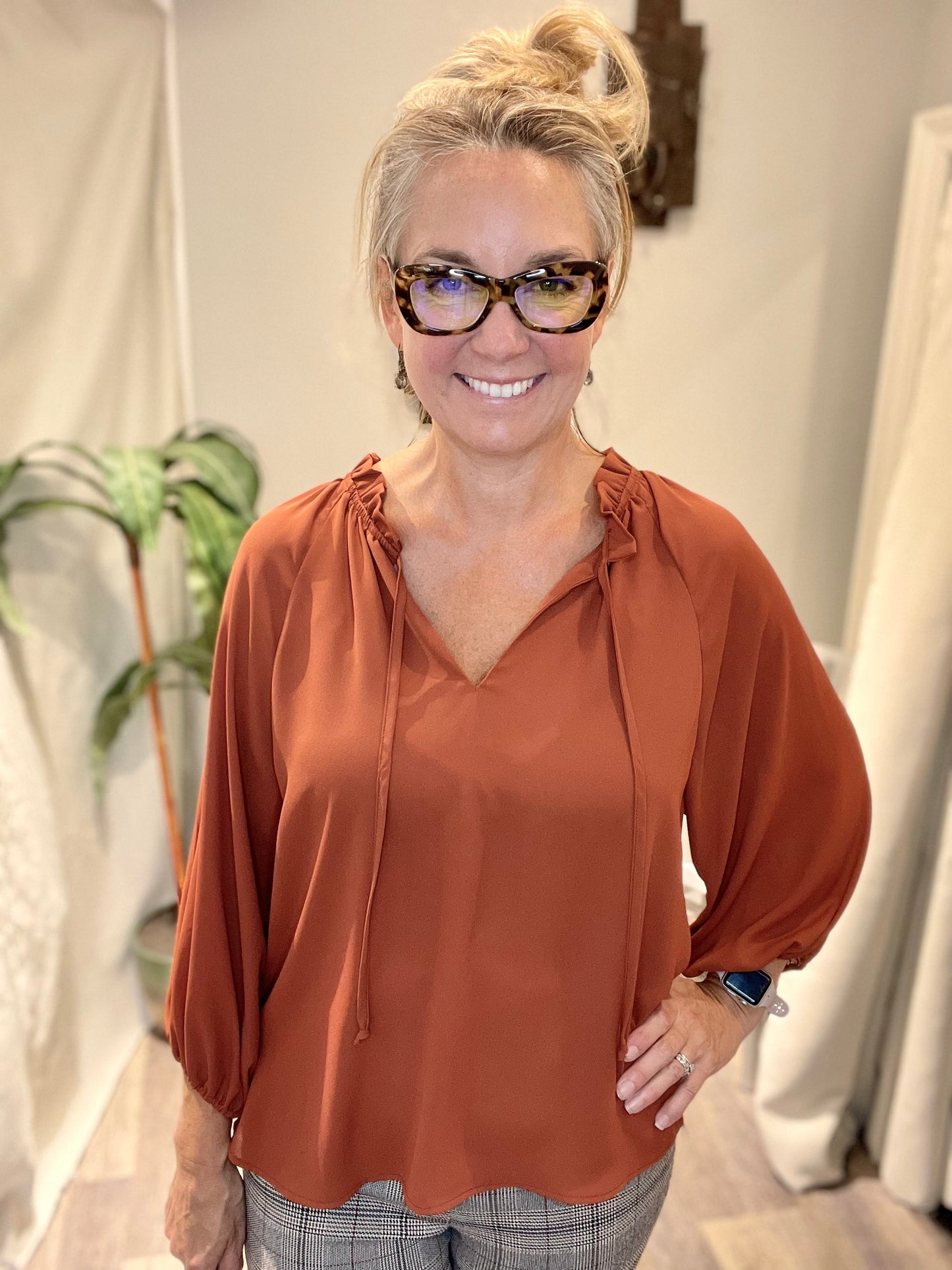 Veronica M Pretty Pleated Top