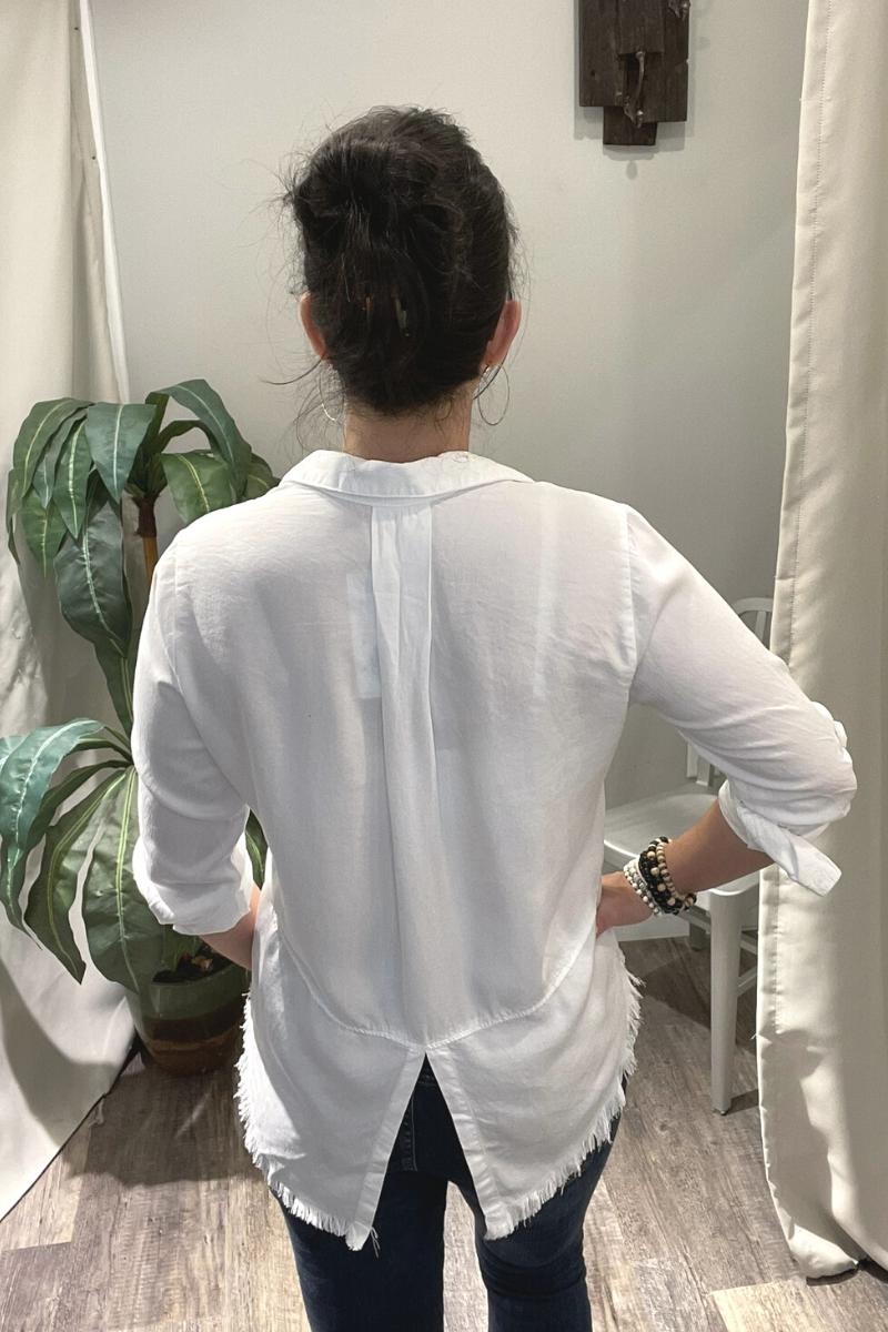 Velvet Heart Eco Frayed Tencel Top