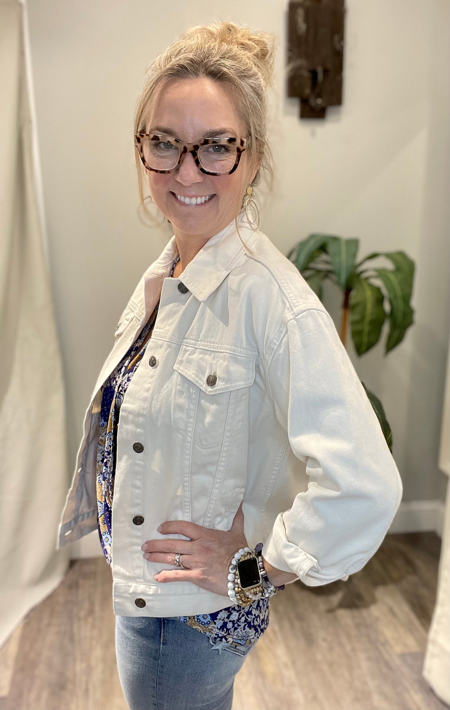 Free People Jolene Trucker Denim Jacket