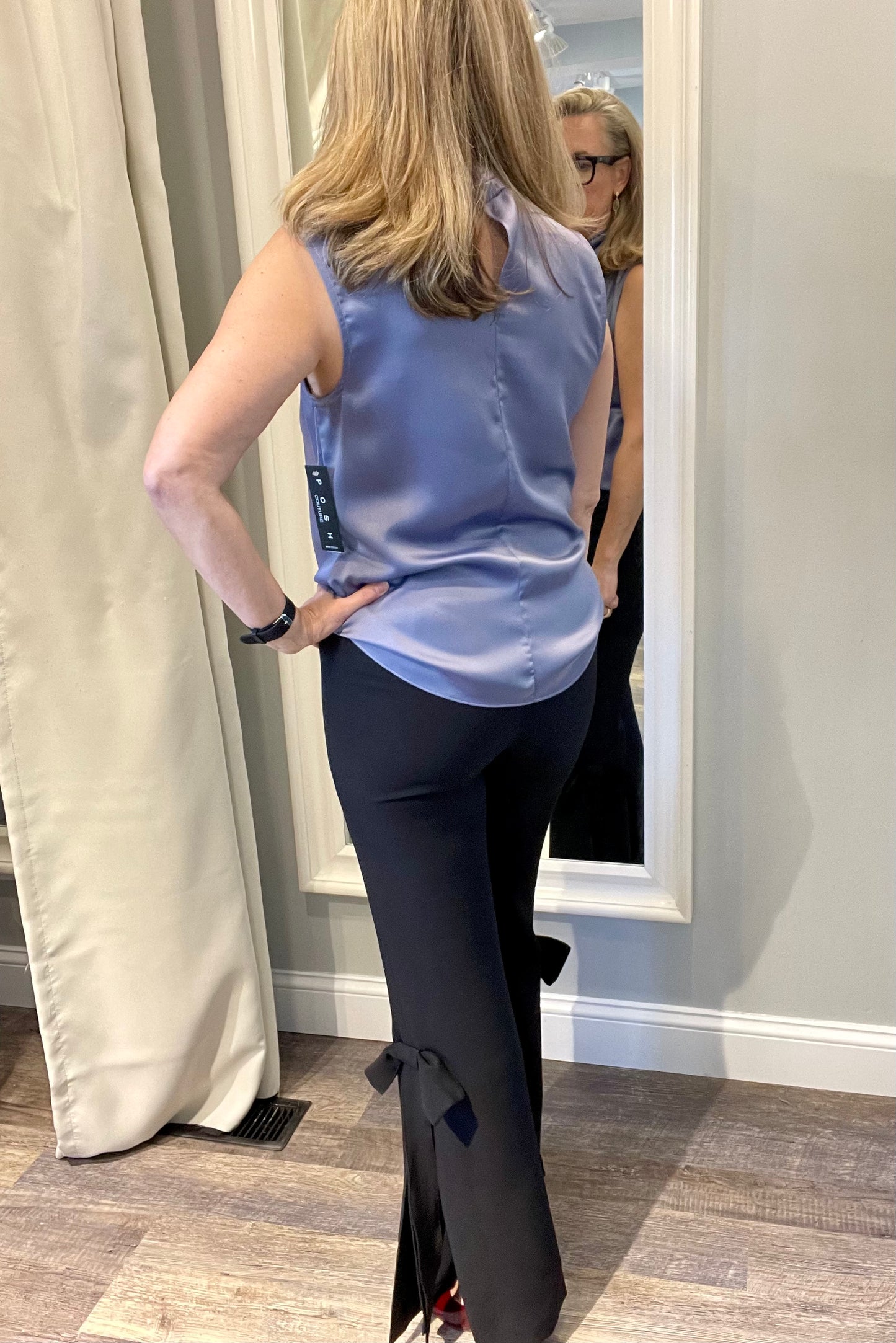 Posh Couture Drape Neck Top