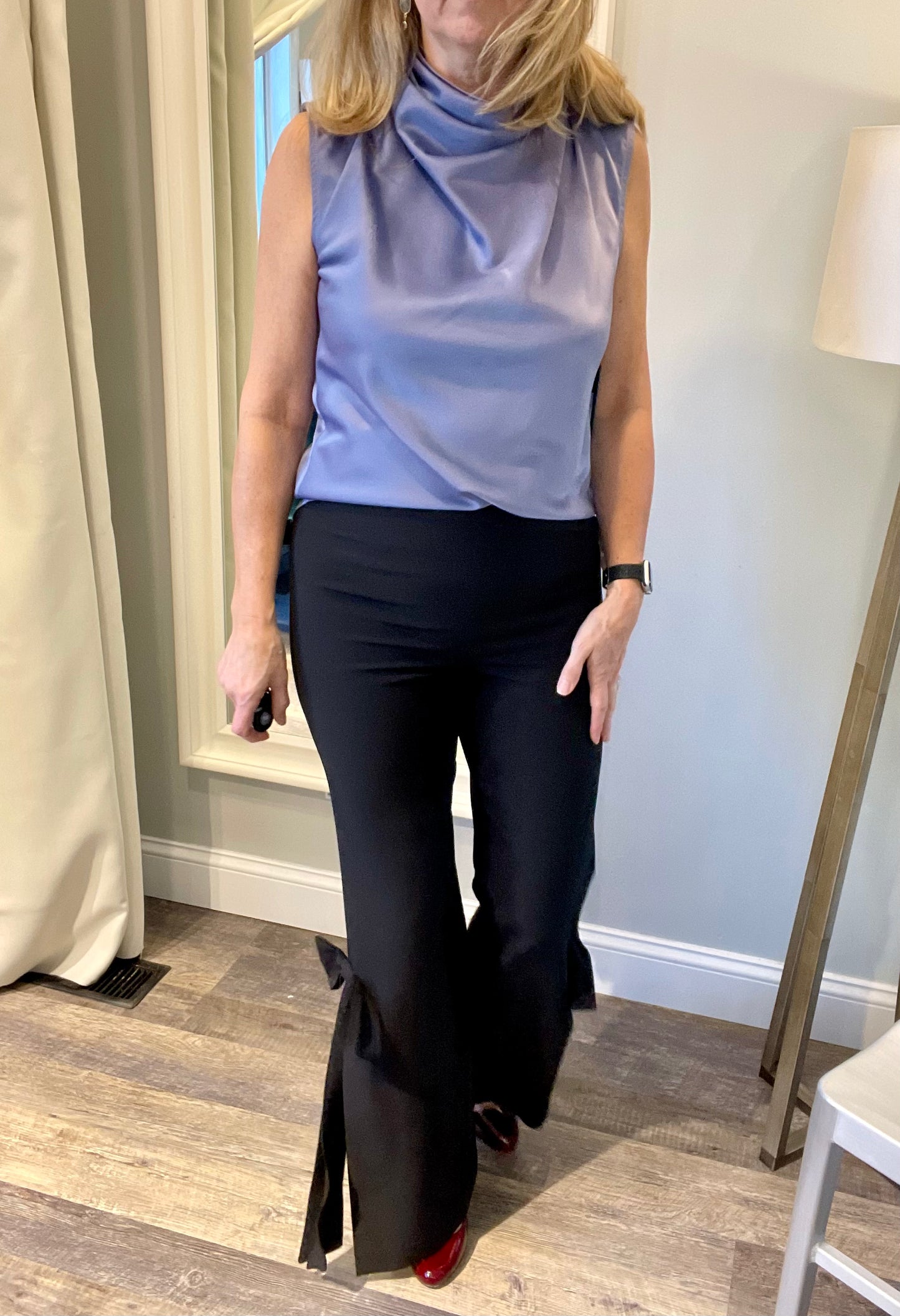 Posh Couture Drape Neck Top