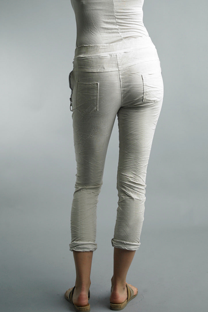 Tempo Paris Exposed Zipper Pants - MEDIUM