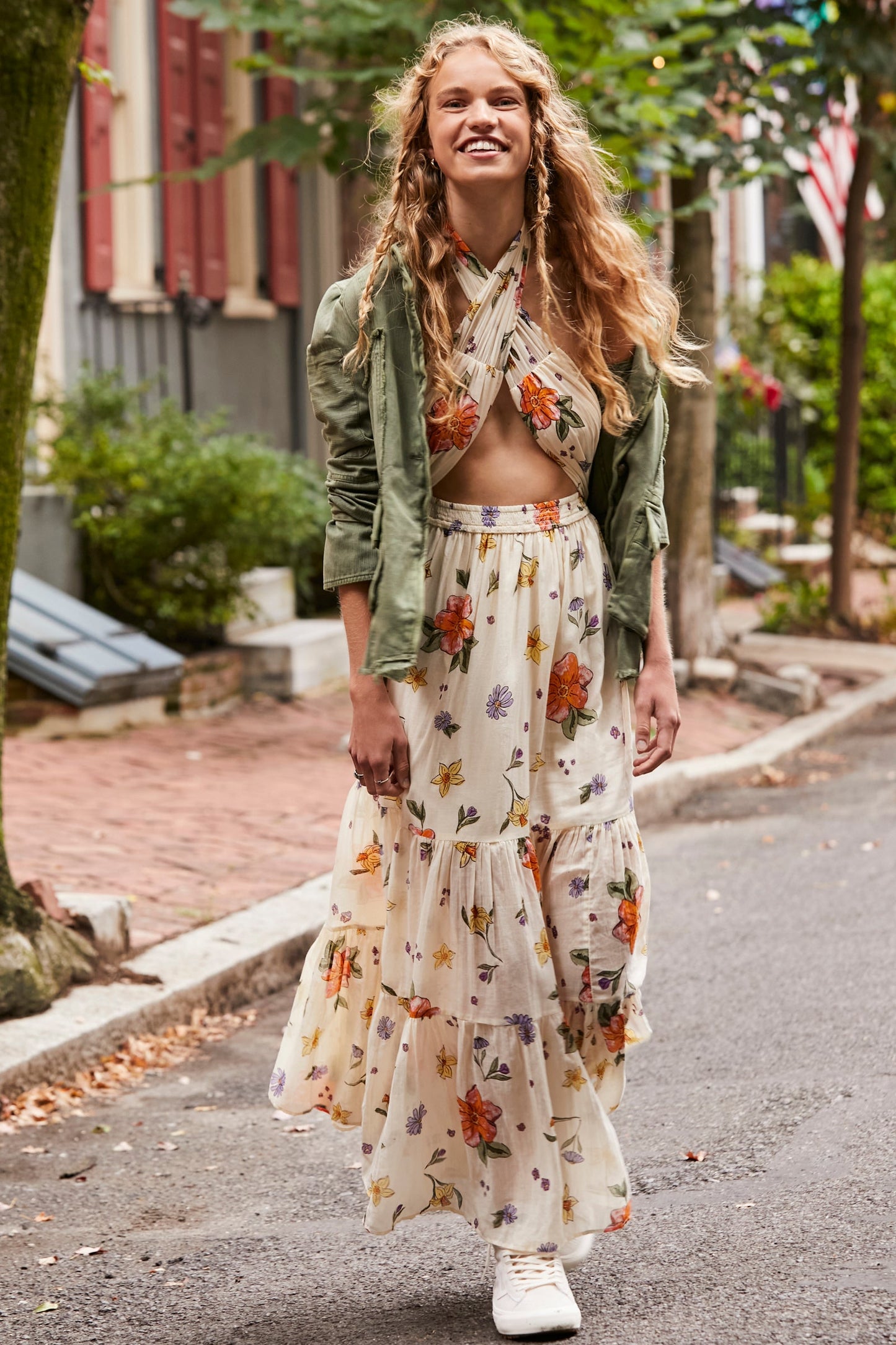 Free People Harlow Army Green Blazer