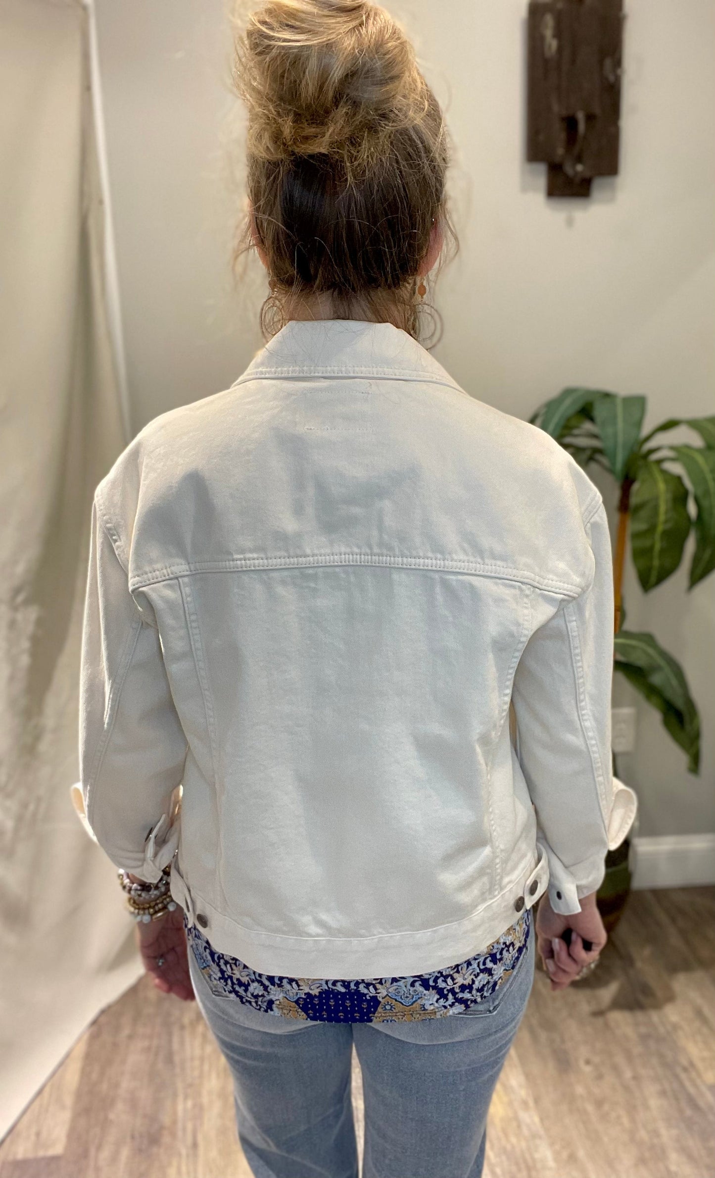 Free People Jolene Trucker Denim Jacket