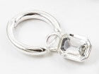 Small Hoop with Crystal Drop
