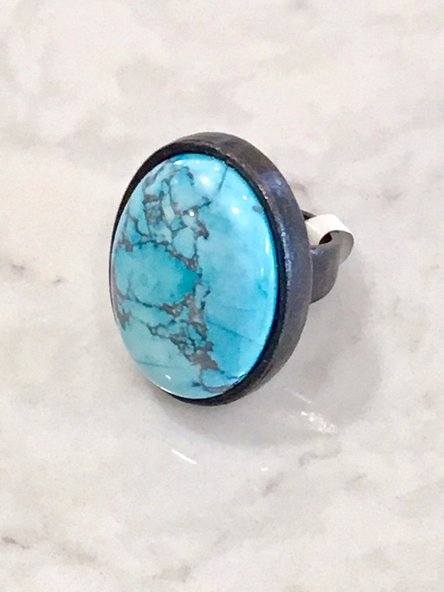 Rebel Designs Turquoise Large Oval Ring