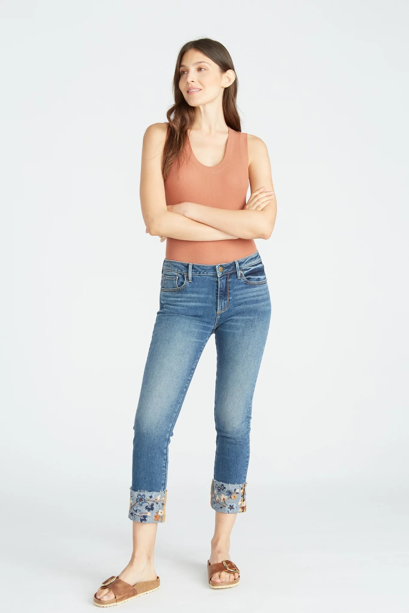 Driftwood Colette in Evening Floral Jeans