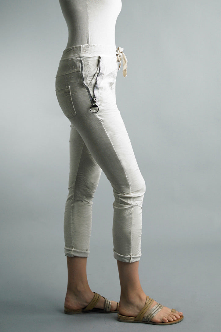 Tempo Paris Exposed Zipper Pants - MEDIUM