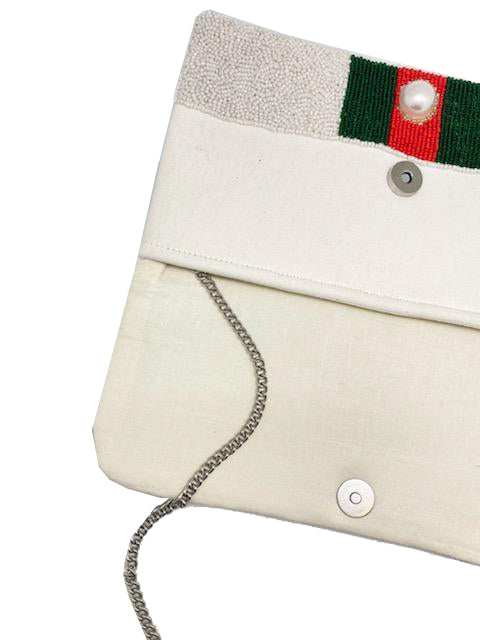 Pearly Stripe G Clutch