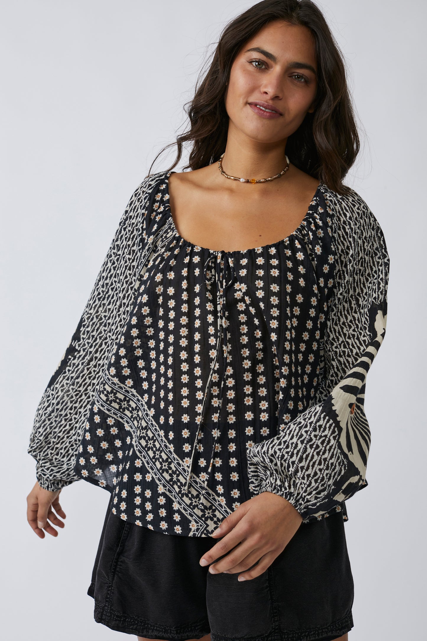 Free People Elena Cotton Blouse