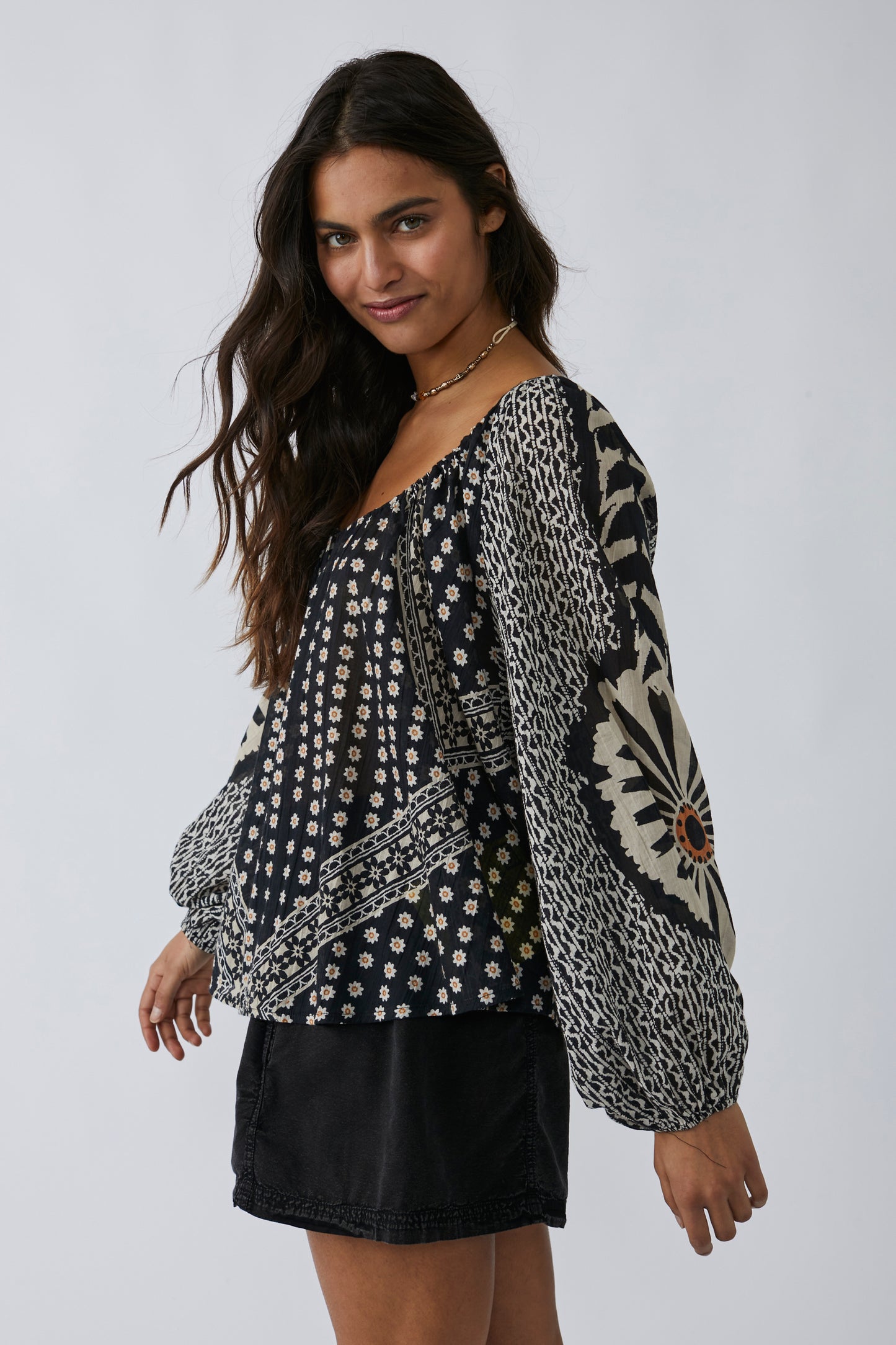 Free People Elena Cotton Blouse