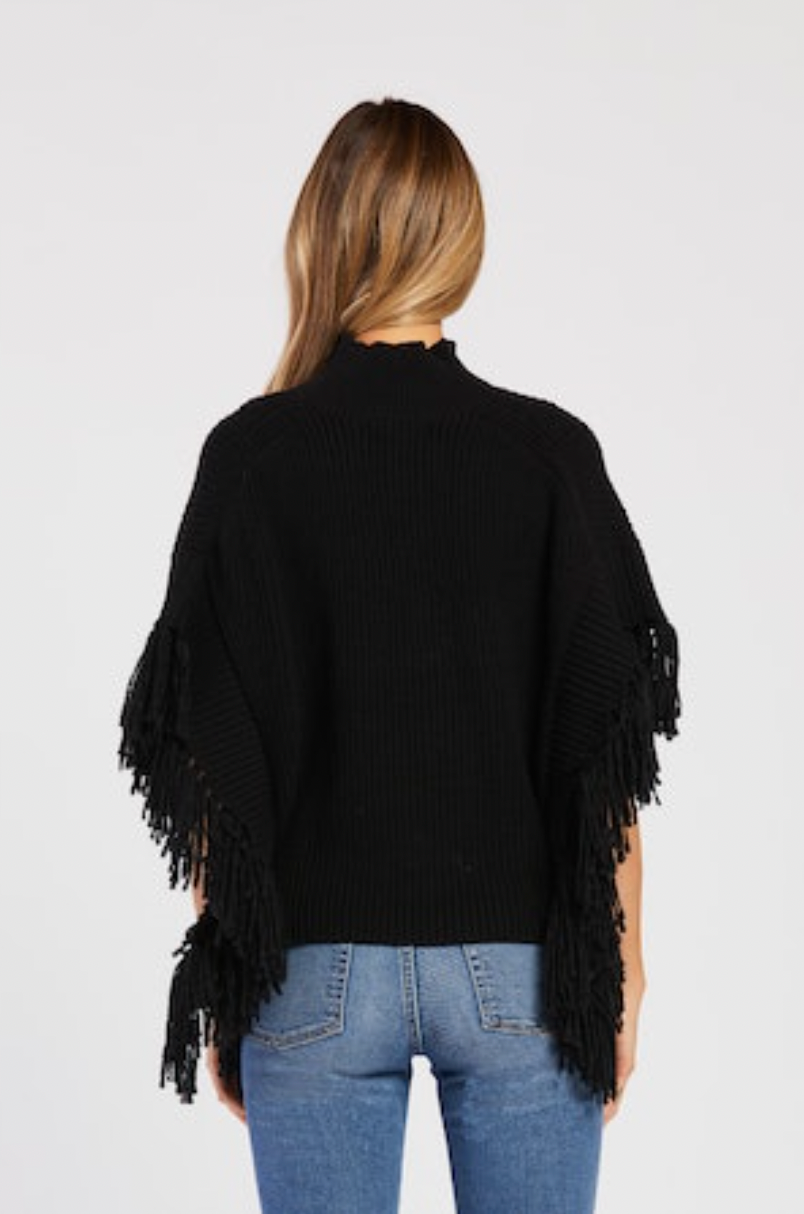 Velvet Heart Nylah Fringe Sweater - SMALL