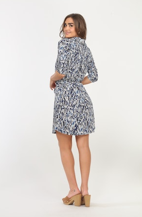 Veronica M Livia Print Shirt Dress - XSMALL