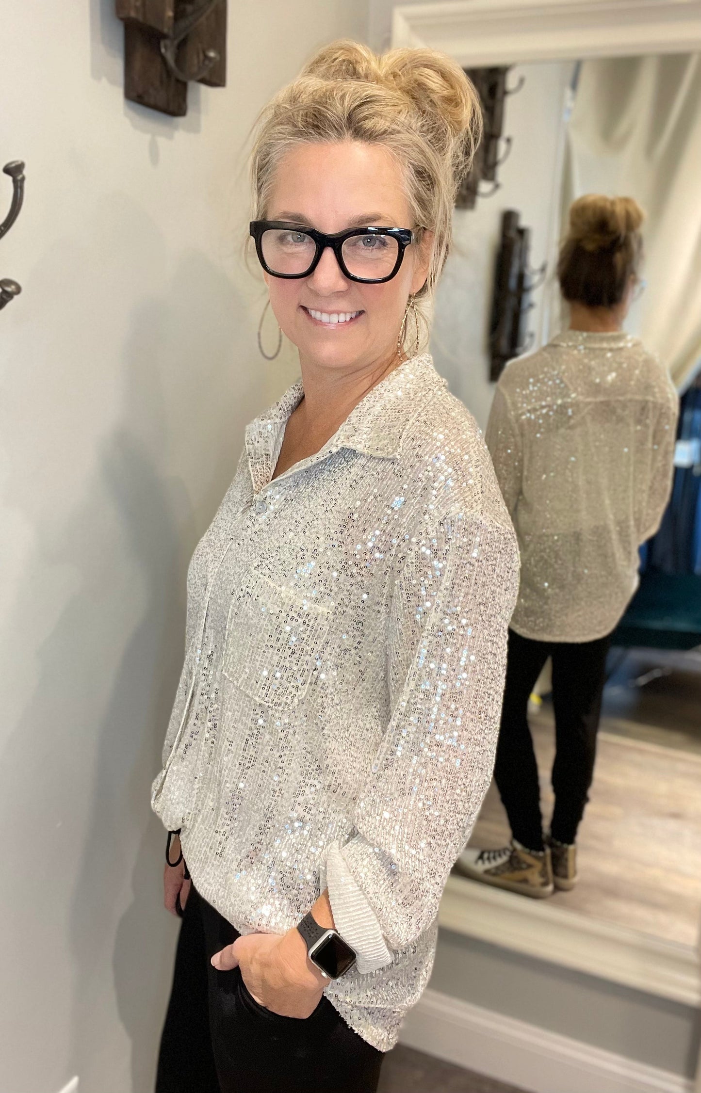 POL Sequin Fun Top