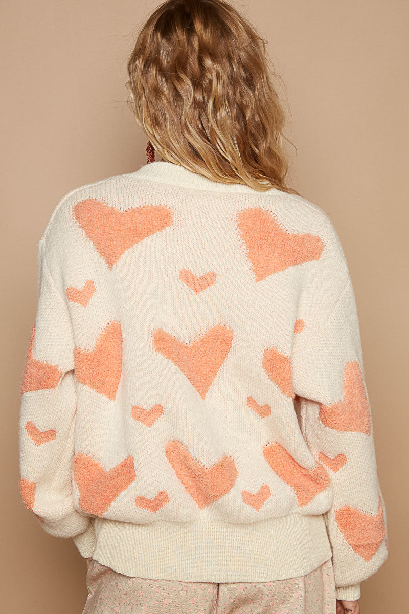 POL Cozy Hearts Sweater