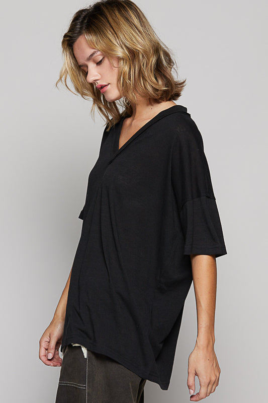 POL Oversized V Neck Tee