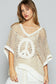 POL Open Weave Peace Top