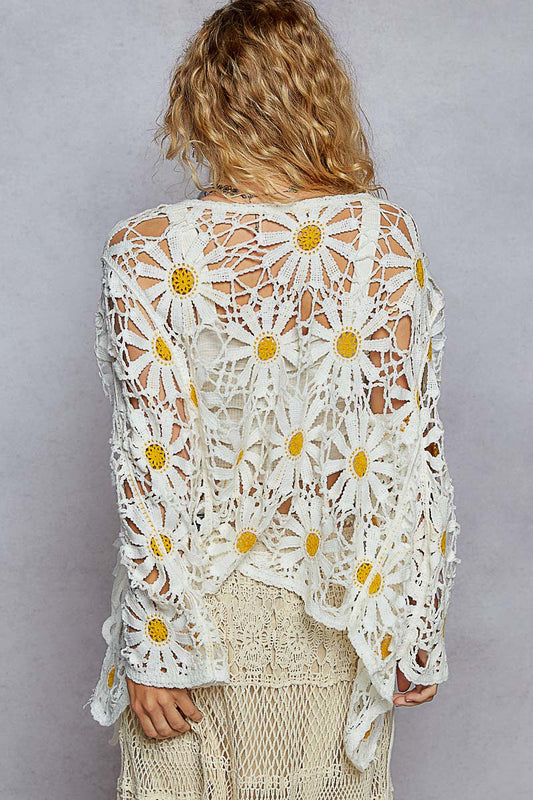 POL All The Daisies Cardigan Top
