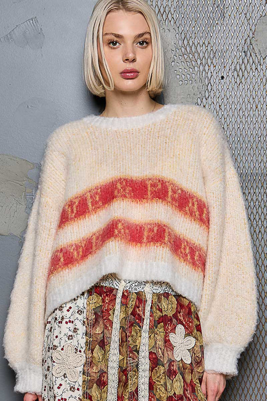POL Peace & Love Cozy Sweater