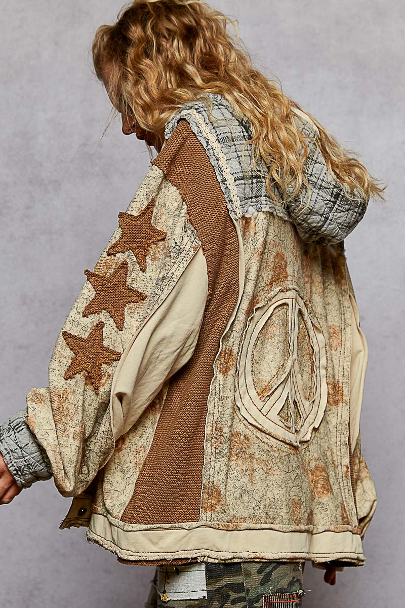POL Peace Patch Hoodie Jacket