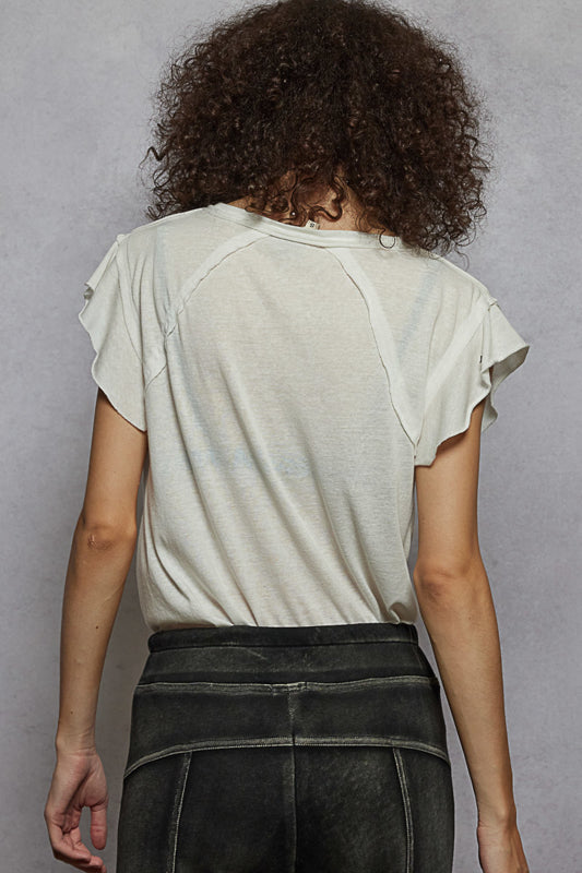 POL Flutter Short Sleeve Top