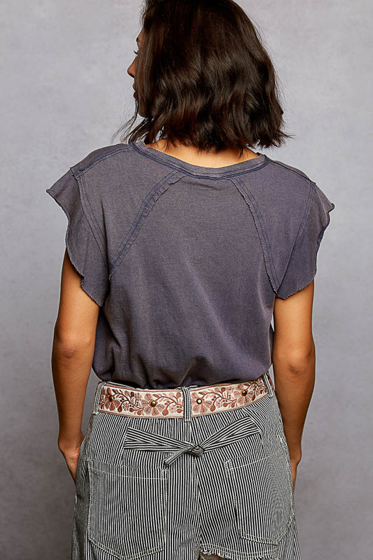 POL Flutter Short Sleeve Top