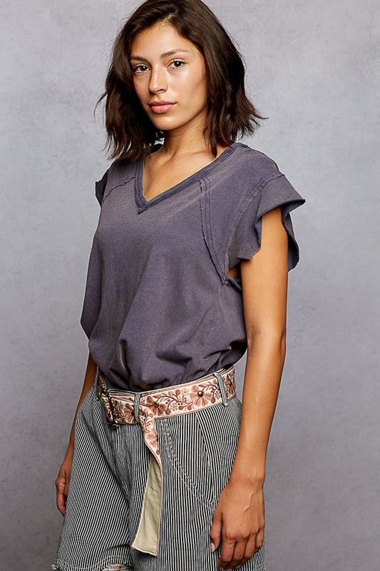 POL Flutter Short Sleeve Top