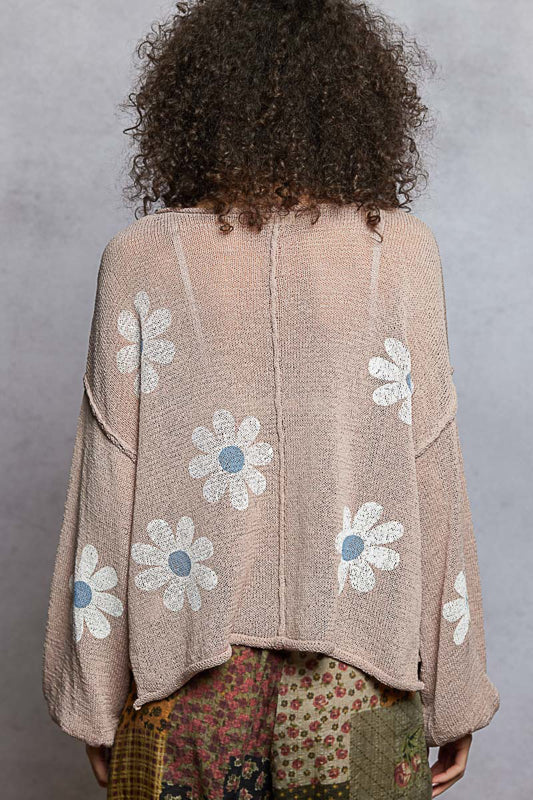 POL Floral Light Knit Sweater