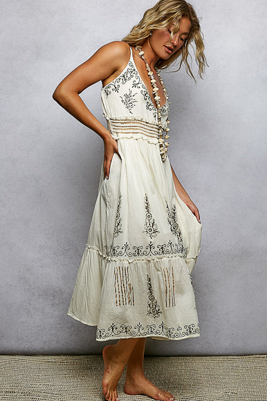 POL Printed Fairy Dress at Leaf Boutique