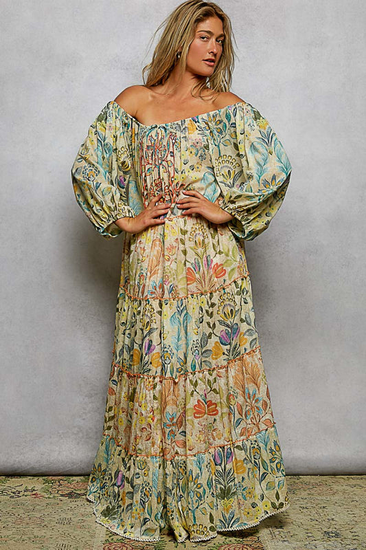 POL Romantic Flowing Floral Dress