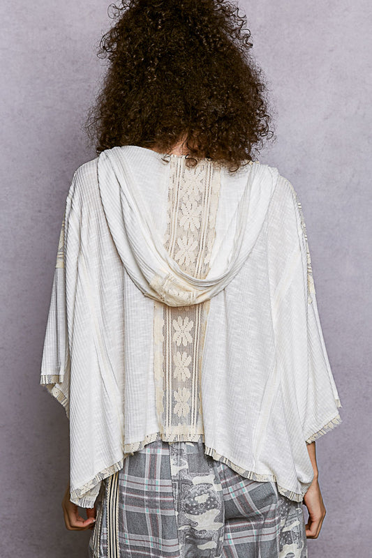 POL Airy Hoodie Lace Top
