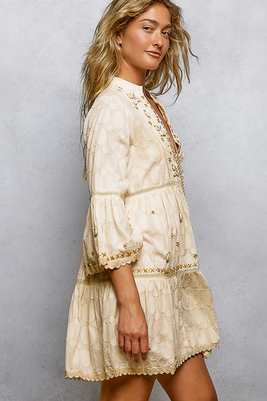 POL Beach Vibes Beaded Dress