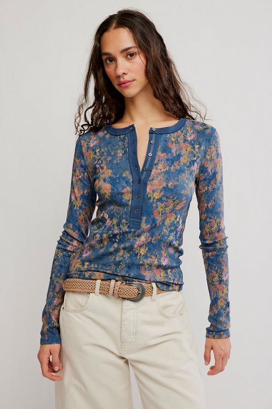 Free People Jamie Henley Printed Top